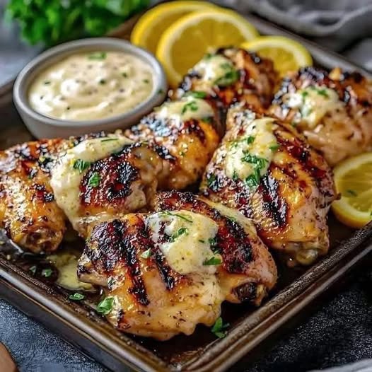 GRILLED LEMON PEPPER CHICKEN WINGS