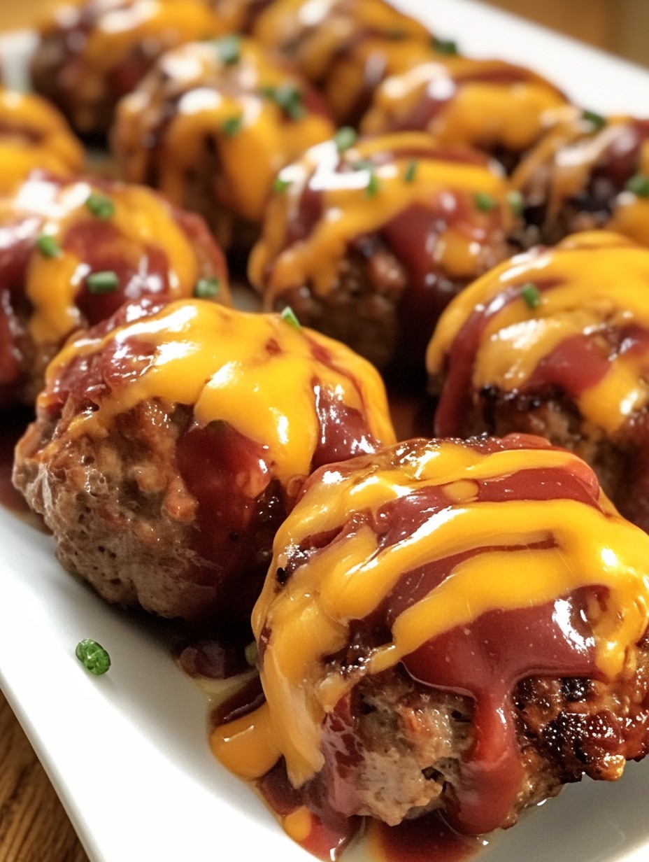 BBQ Bacon Cheeseburger Meatballs – flavor explosion in every bite🍔 BBQ Bacon Cheeseburger Meatballs – flavor explosion in every bite! 🍔 Ingredients: 1 lb ground beef 1/2 cup breadcrumbs 1/4 cup grated Parmesan cheese 1/4 cup finely chopped onion 1/4 cup chopped fresh parsley 1 large egg 1 teaspoon garlic powder 1 teaspoon Worcestershire sauce 1/2 teaspoon salt 1/4 teaspoon black pepper 8 slices of cooked bacon, crumbled 1 cup shredded cheddar cheese 1/2 cup BBQ sauce Instructions:  Read more on next page