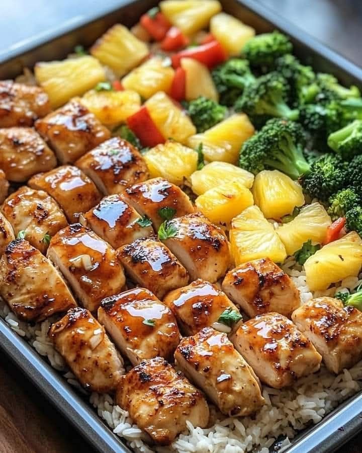 Hawaiian Chicken Sheet Pan