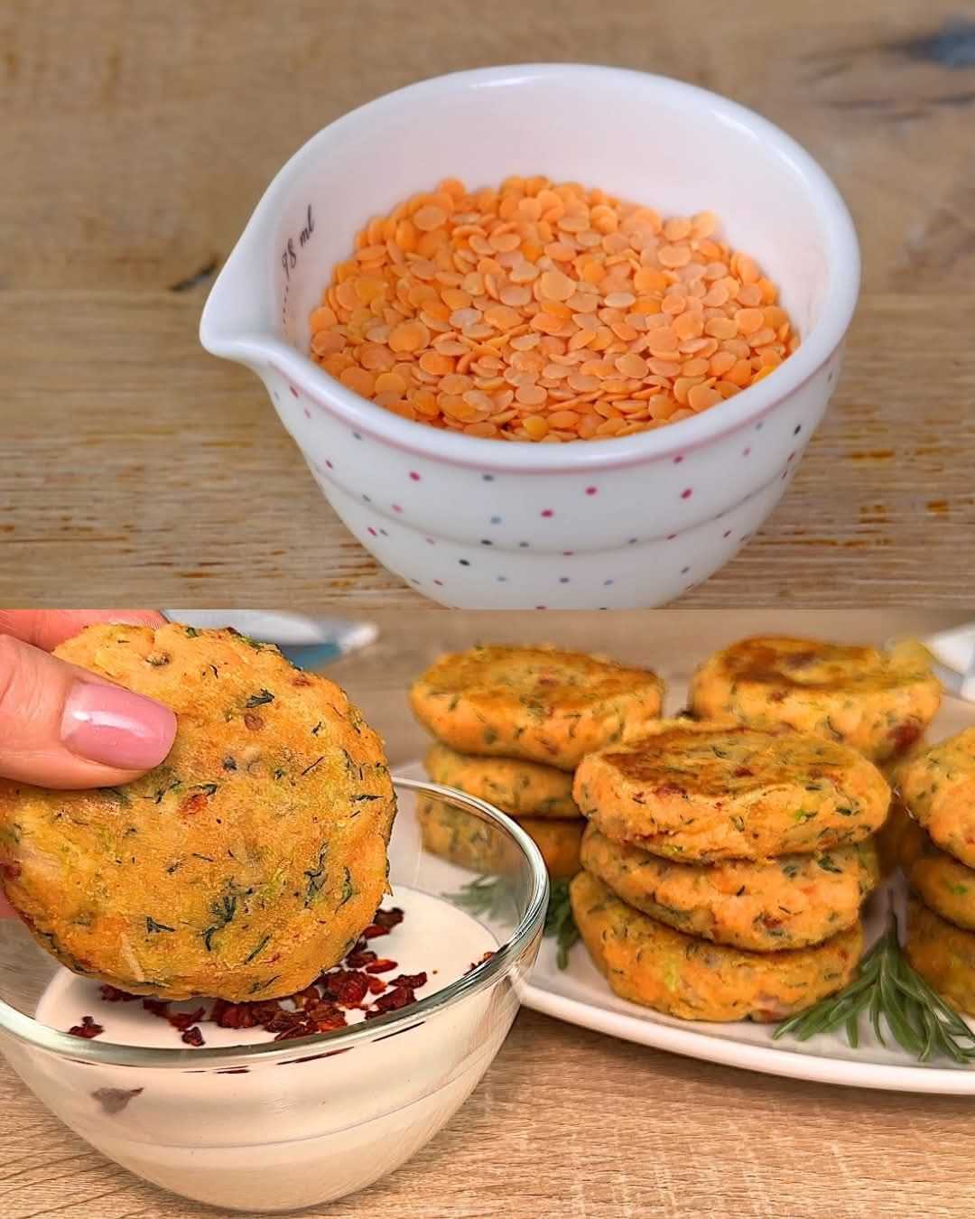 Lentil and Zucchini Patties