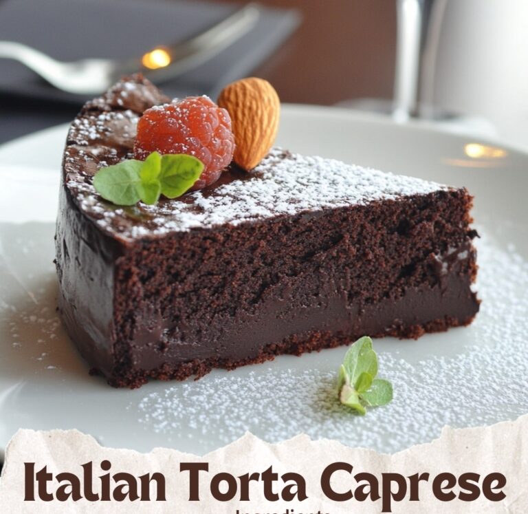 Italian Torta Caprese Recipe (Flourless Chocolate Almond Cake)