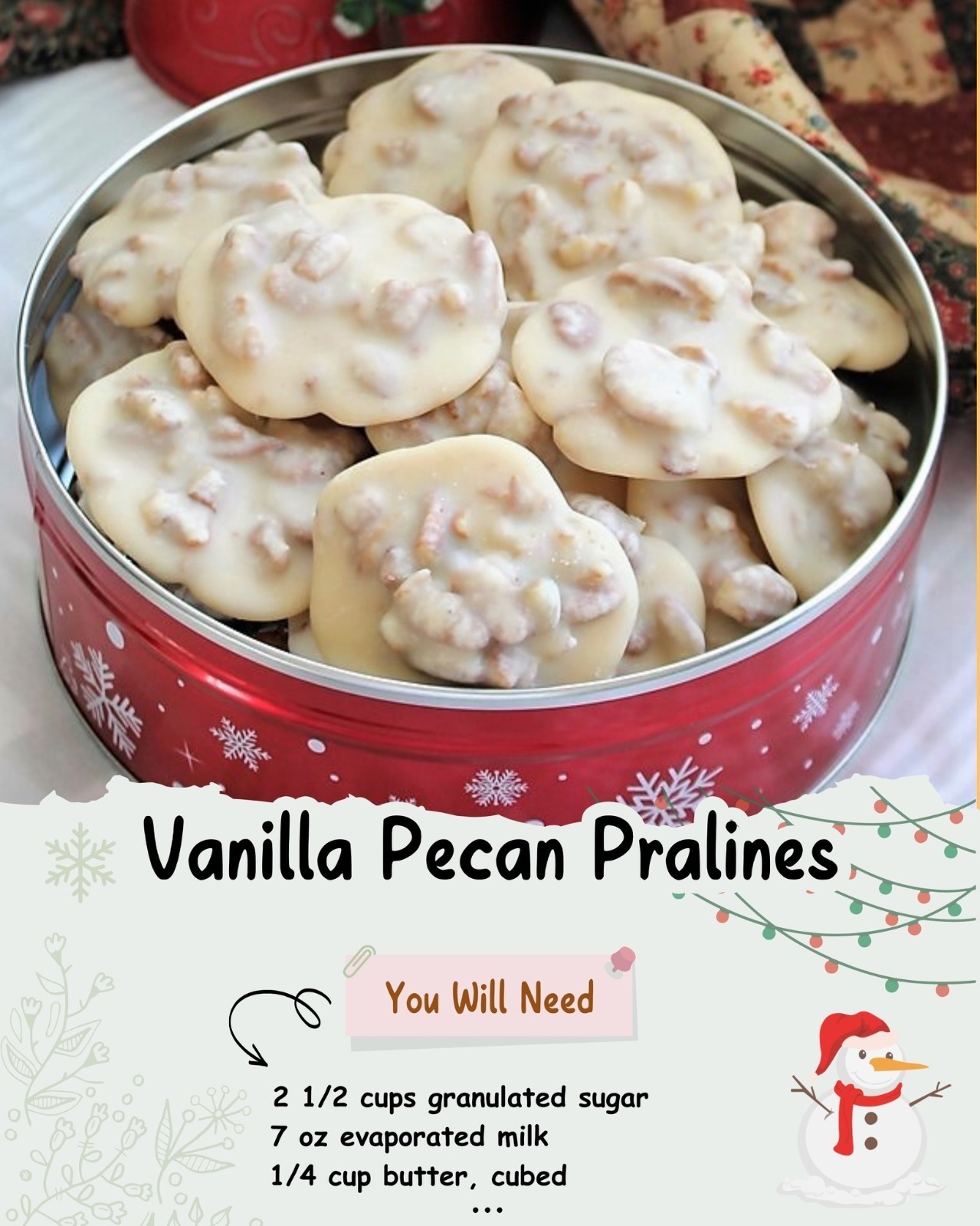 Vanilla Pecan Pralines 🍬