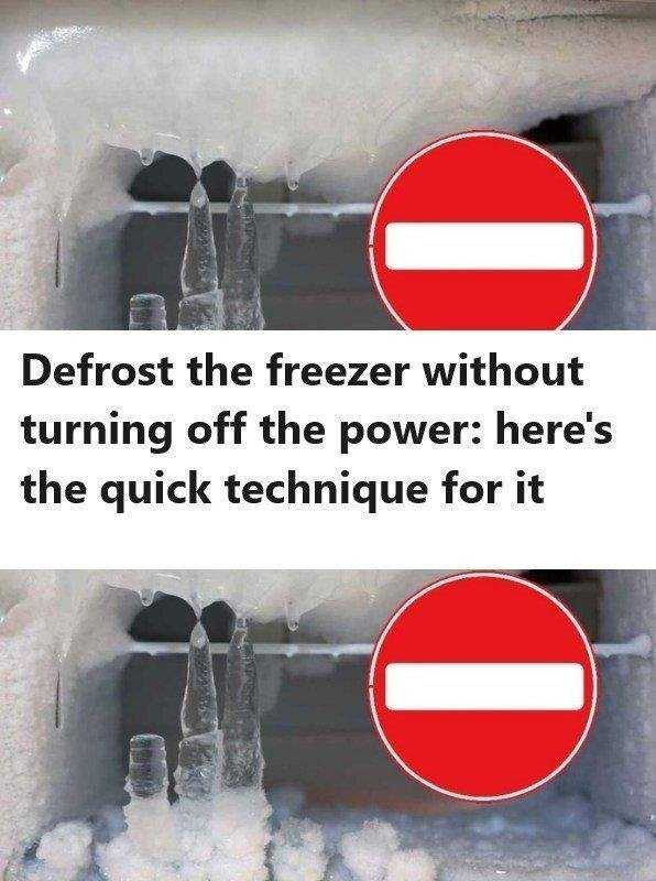 Defrost the freezer without turning off the power: here’s the quick technique for it