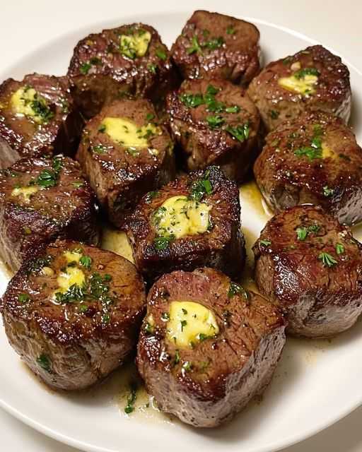 SIMPLE STEAK BITES WITH GARLIC BUTTER