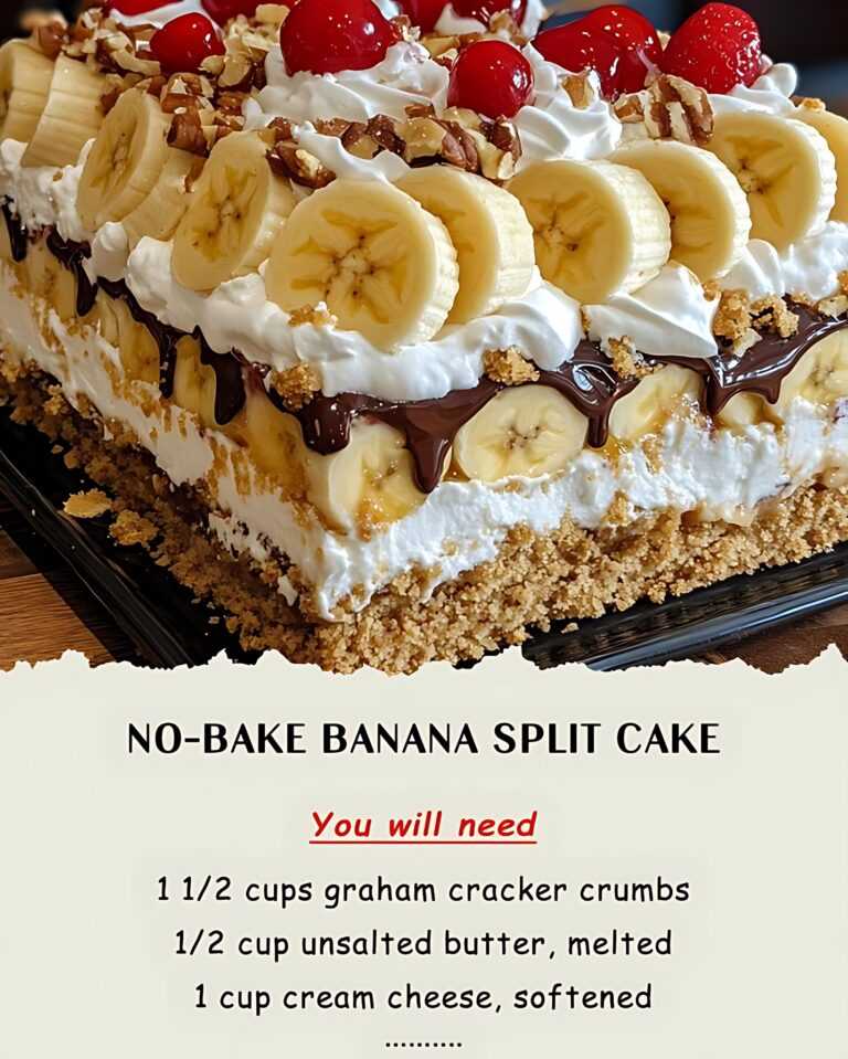 No-Bake Banana Split Cake