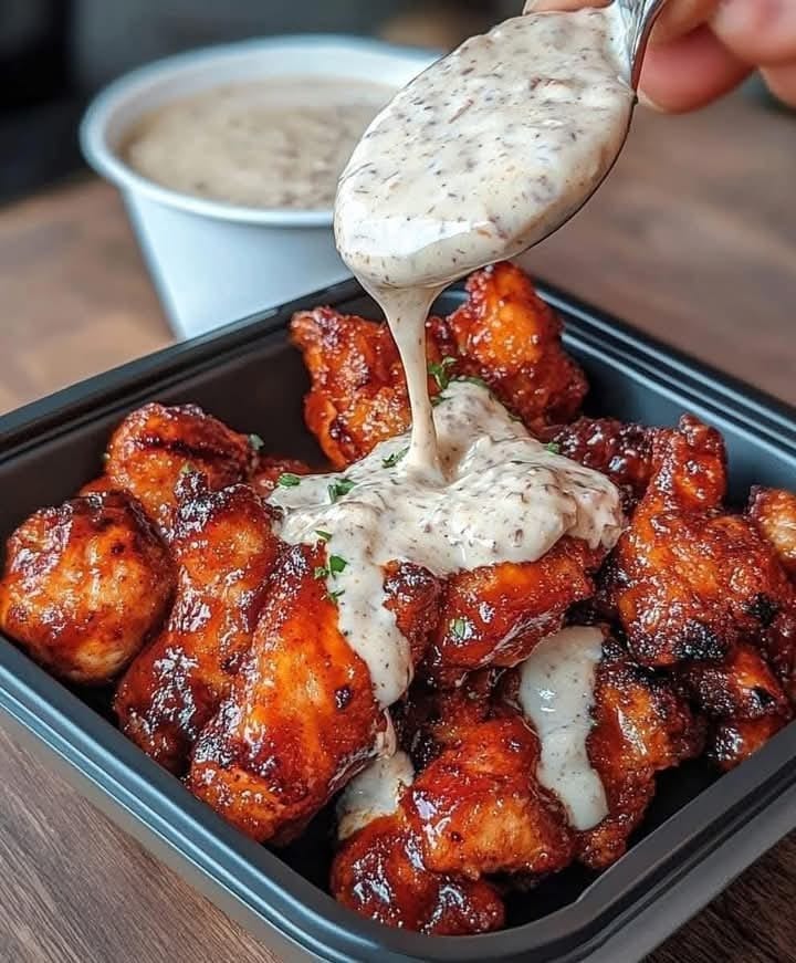 Honey Chipotle BBQ Chicken with Creamy Ranch Dip