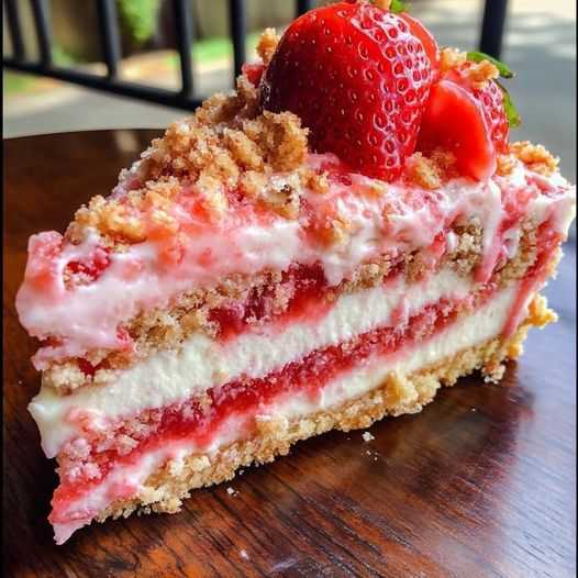 Berrylicious Strawberry Crunch Cheesecake