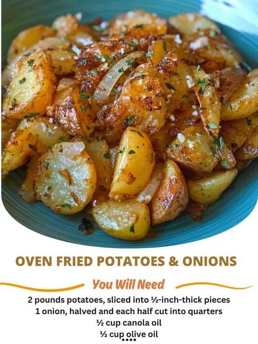 Oven-Fried Potatoes & Onions: A Crispy and Savory Side Dish