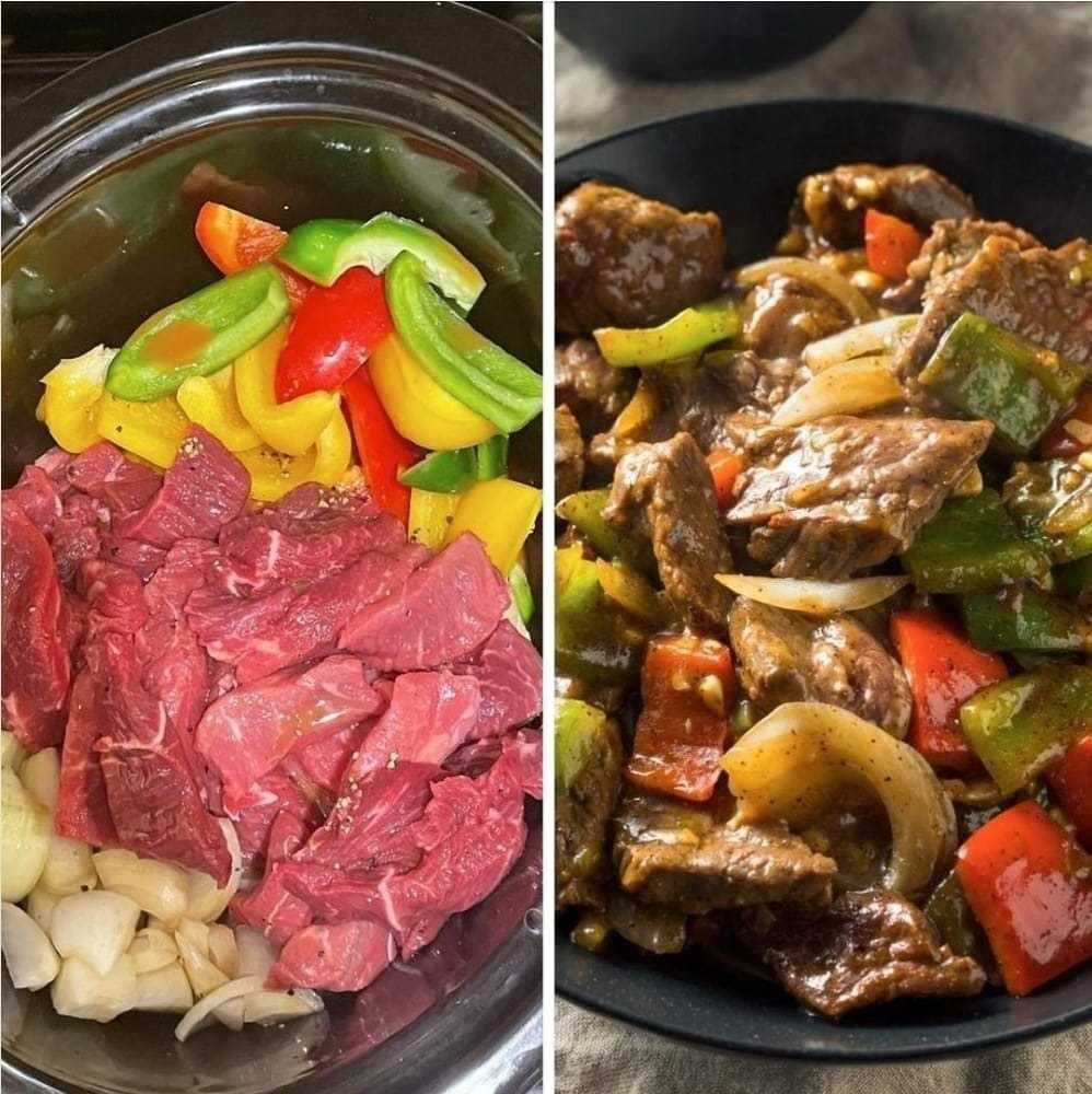 Slow Cooker Pepper Steak Recipe