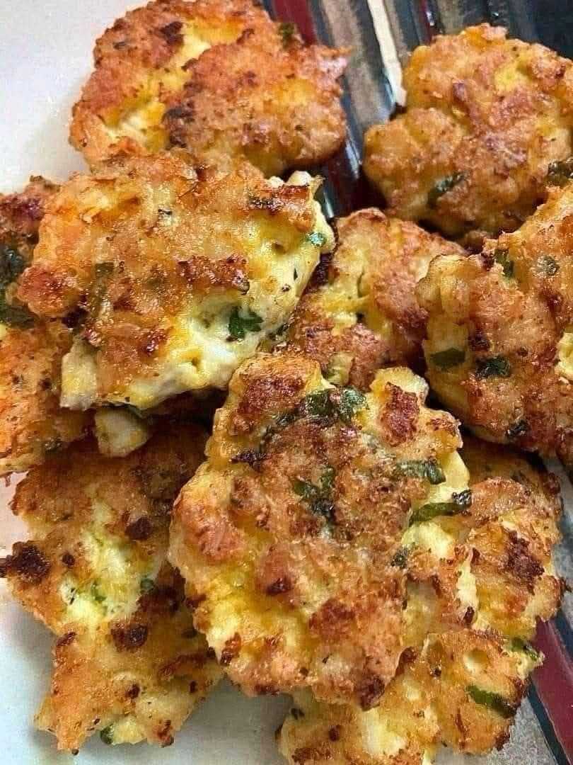 Cheesy Chicken Fritters