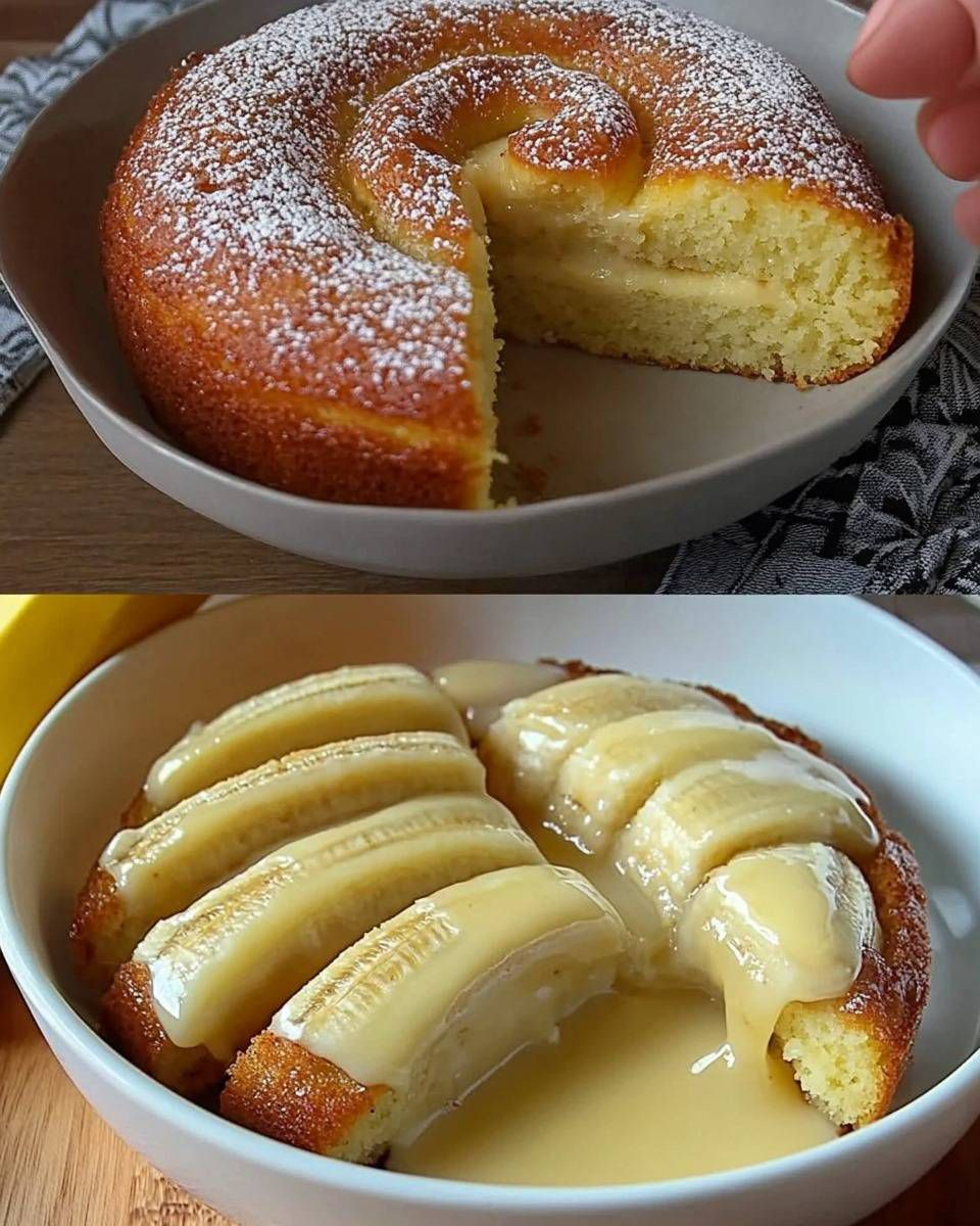 No-Oven Banana Cake Made with 1 Egg and 2 Bananas