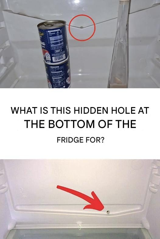 What is this hidden hole at the back of the fridge for?