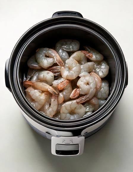 Put raw shrimp in a slow cooker with these 4 ingredients. You’ll dream about this meal