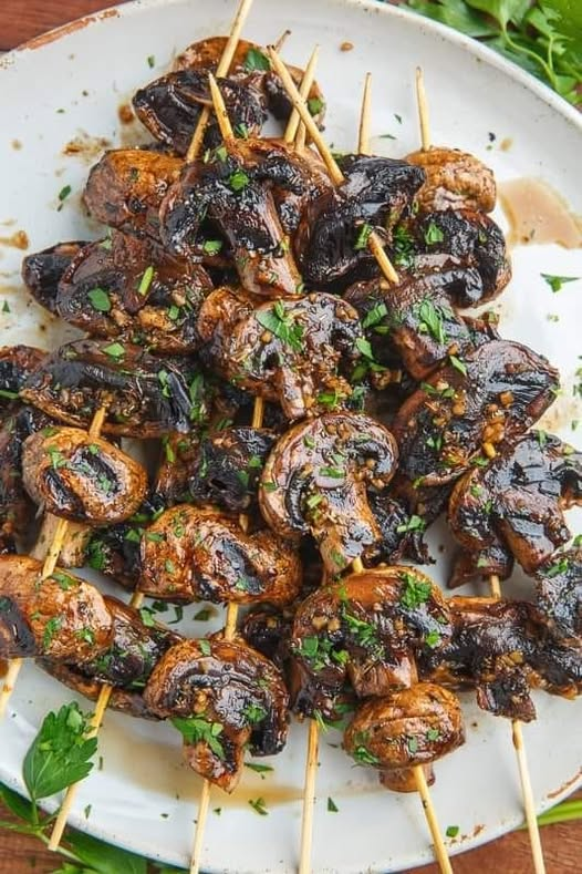 Balsamic Soy Roasted Garlic Mushrooms