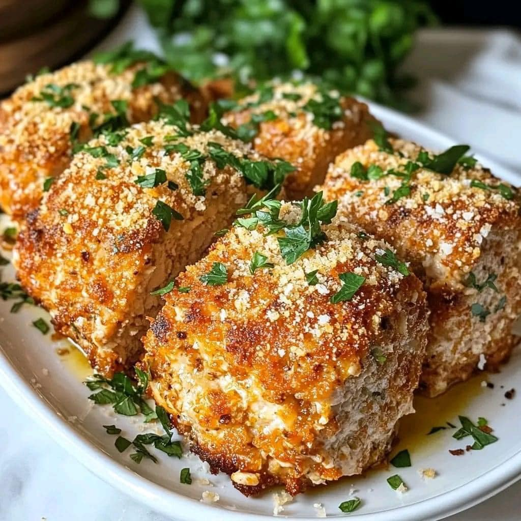 Garlic Parmesan Chicken Meatloaves