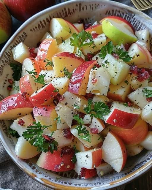 My mother used to make this salad, so delicious and delicious: