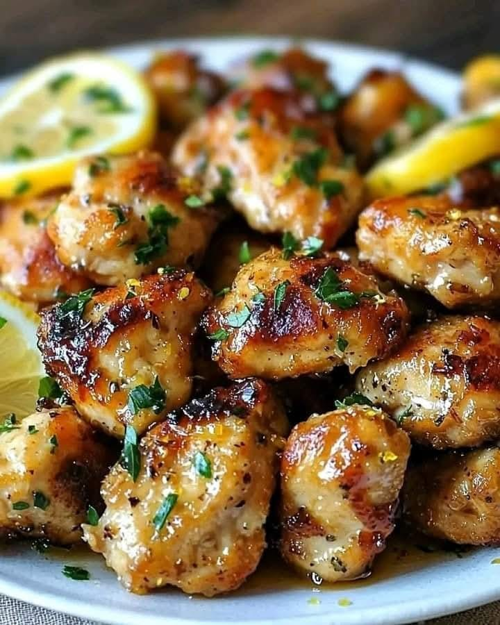 Lemon Garlic Chicken Bites