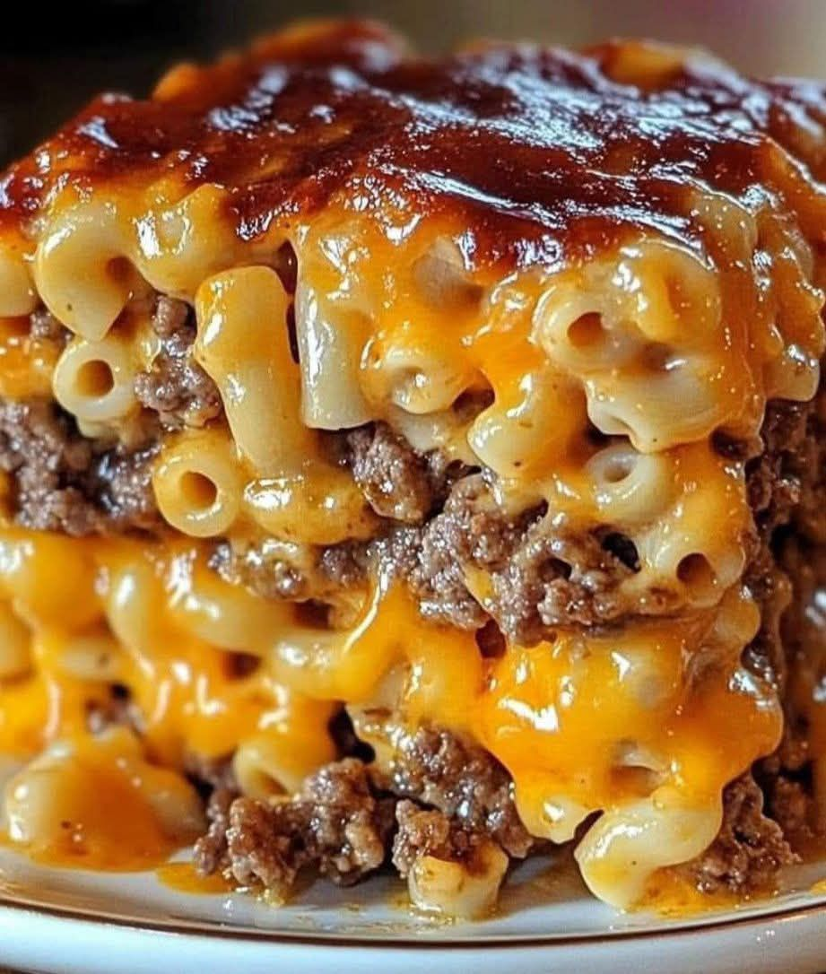 Mac and Cheese Meatloaf Casserole