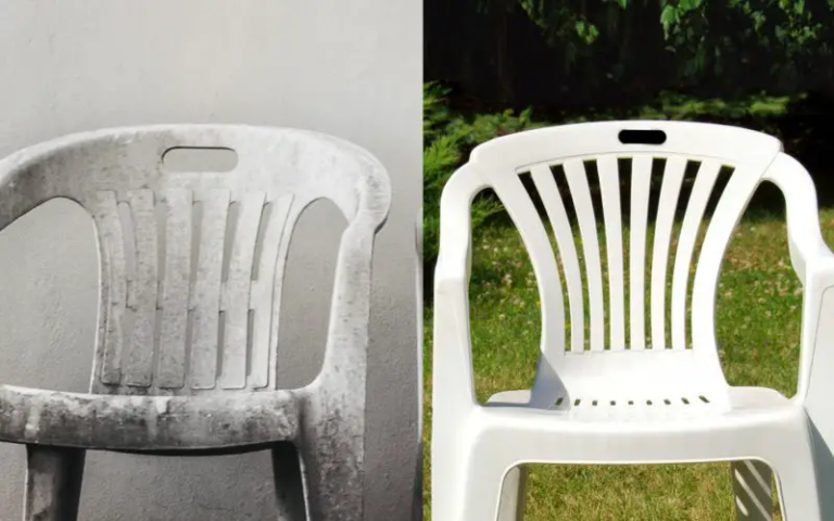 Plastic chairs impossible to see? I’m going to reveal all the tips for whitening them perfectly!